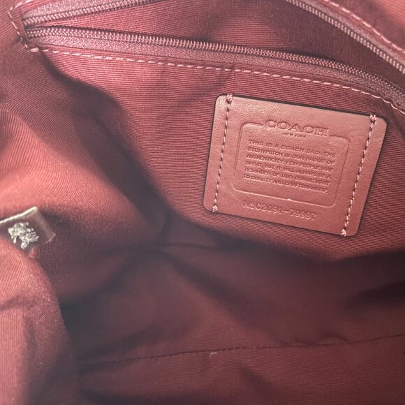 Coach Soft Pebbled Leather Shoulder Bag - Picture 9 of 11